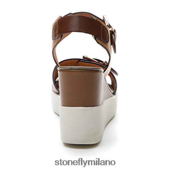 L4PJ175 Stonefly donne ely 17 vitello lthmarrone scuro/marrone chiaro/verde sandali