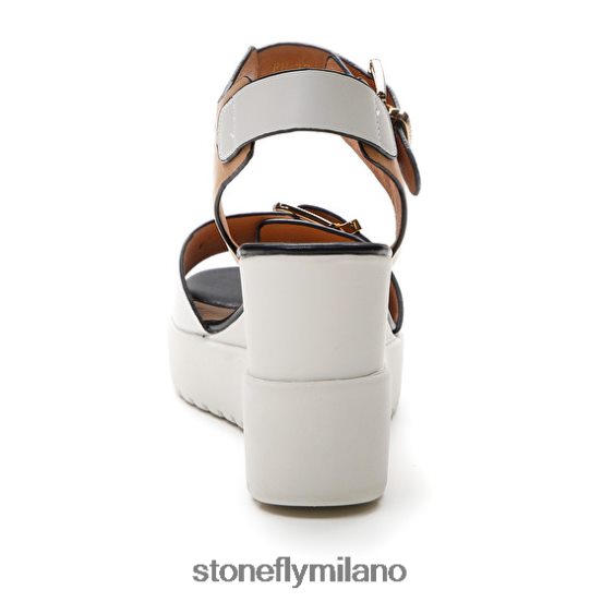 L4PJ176 Stonefly donne ely 17 vitello lthmarrone/bianco/nero sandali