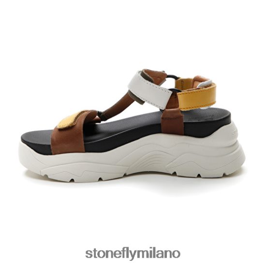 L4PJ178 Stonefly donne fantasia 3 vitello lthgiallo/marrone/verde/bianco sandali