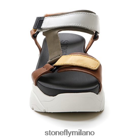 L4PJ178 Stonefly donne fantasia 3 vitello lthgiallo/marrone/verde/bianco sandali