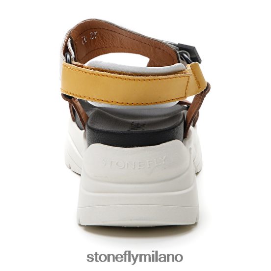 L4PJ178 Stonefly donne fantasia 3 vitello lthgiallo/marrone/verde/bianco sandali