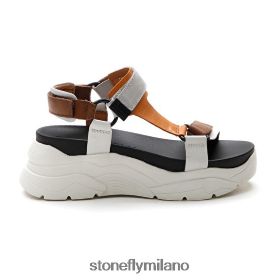 L4PJ179 Stonefly donne fantasia 3 vitello lthgiallo/marrone/arancione/bianco sandali