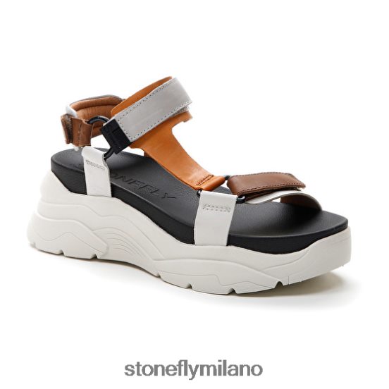 L4PJ179 Stonefly donne fantasia 3 vitello lthgiallo/marrone/arancione/bianco sandali