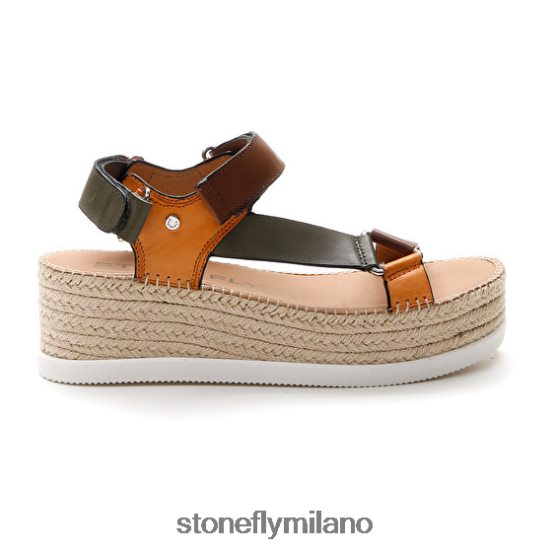 L4PJ200 Stonefly donne alexia 6 vitello lthmarrone/verde/arancione sandali
