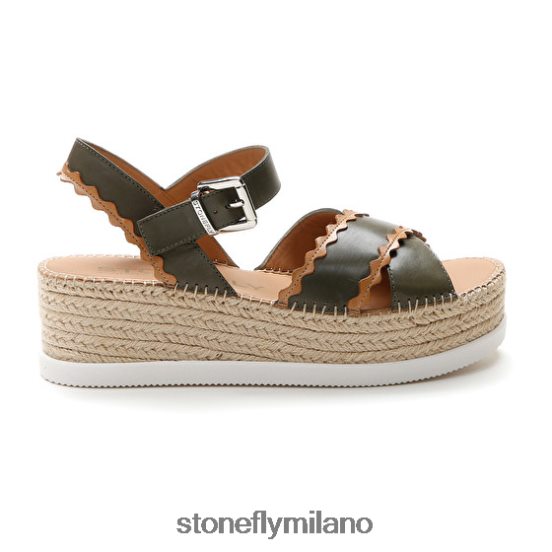 L4PJ204 Stonefly donne alexia 2 vitello lthmarrone/verde sandali