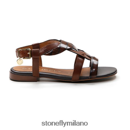 L4PJ134 Stonefly donne margherita 6 vitello lth/s.cocco goffratomarrone sigaro sandali