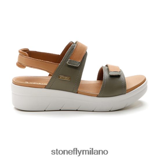 L4PJ143 Stonefly donne aqua iii 20 nappa lthmarrone/verde sandali