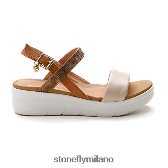 L4PJ146 Stonefly donne aqua iii 22 nappa lth/tessilemarrone/crema sandali