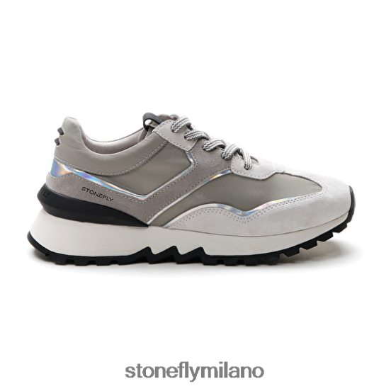 L4PJ39 Stonefly donne simply lady 4 velluto/tessutogrigio ghiacciaio scarpe