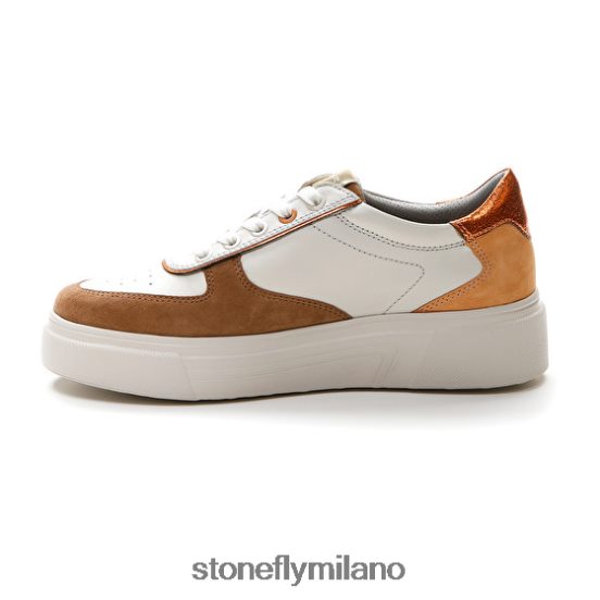 L4PJ44 Stonefly donne allegra 11 velluto/nappa lthmarrone/bianco scarpe