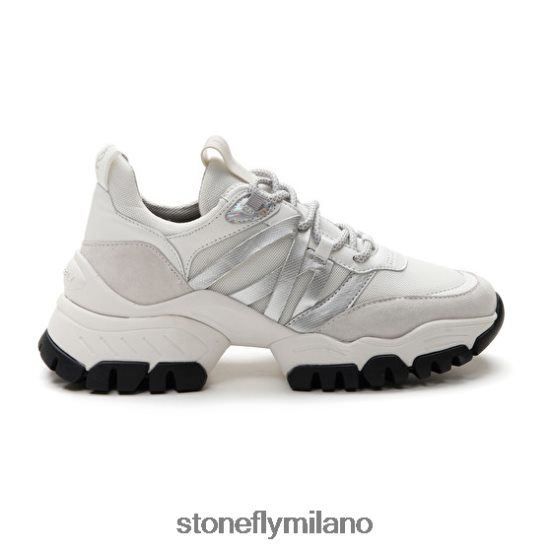 L4PJ60 Stonefly donne twiggy 1 tessuto/nappa lth/velourbianco/scheggiato scarpe