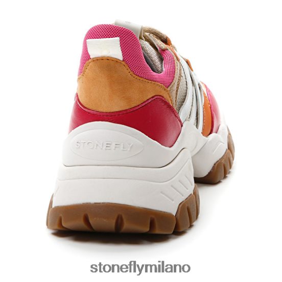 L4PJ61 Stonefly donne twiggy 1 tessuto/nappa lthrosso/rosa/marrone/arancione scarpe
